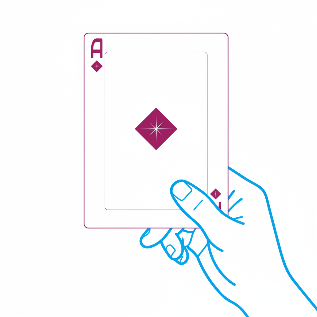 Hokkyoku Arashi™ SHENANIGANS Playing Cards, Ace of Diamonds custom card featuring a single sparkle star diamond pip on premium linen textured black core card stock. Copyright ©2026. Hokkyoku Arashi™ — All Rights Reserved. HokkyokuArashi.com