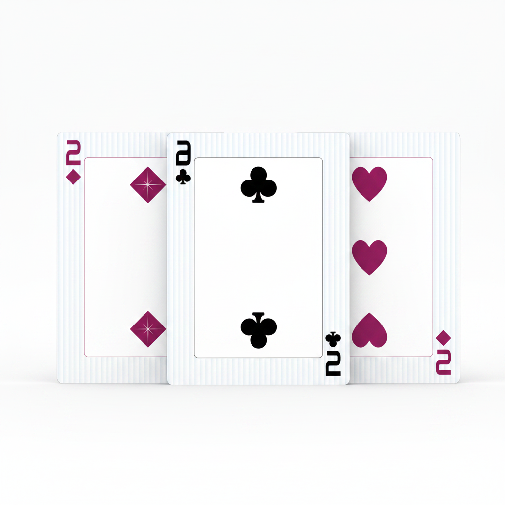 Hokkyoku Arashi™ SHENANIGANS Family Playing Cards, three custom cards standing upright side by side. Copyright ©2026. Hokkyoku Arashi™ — All Rights Reserved. HokkyokuArashi.com